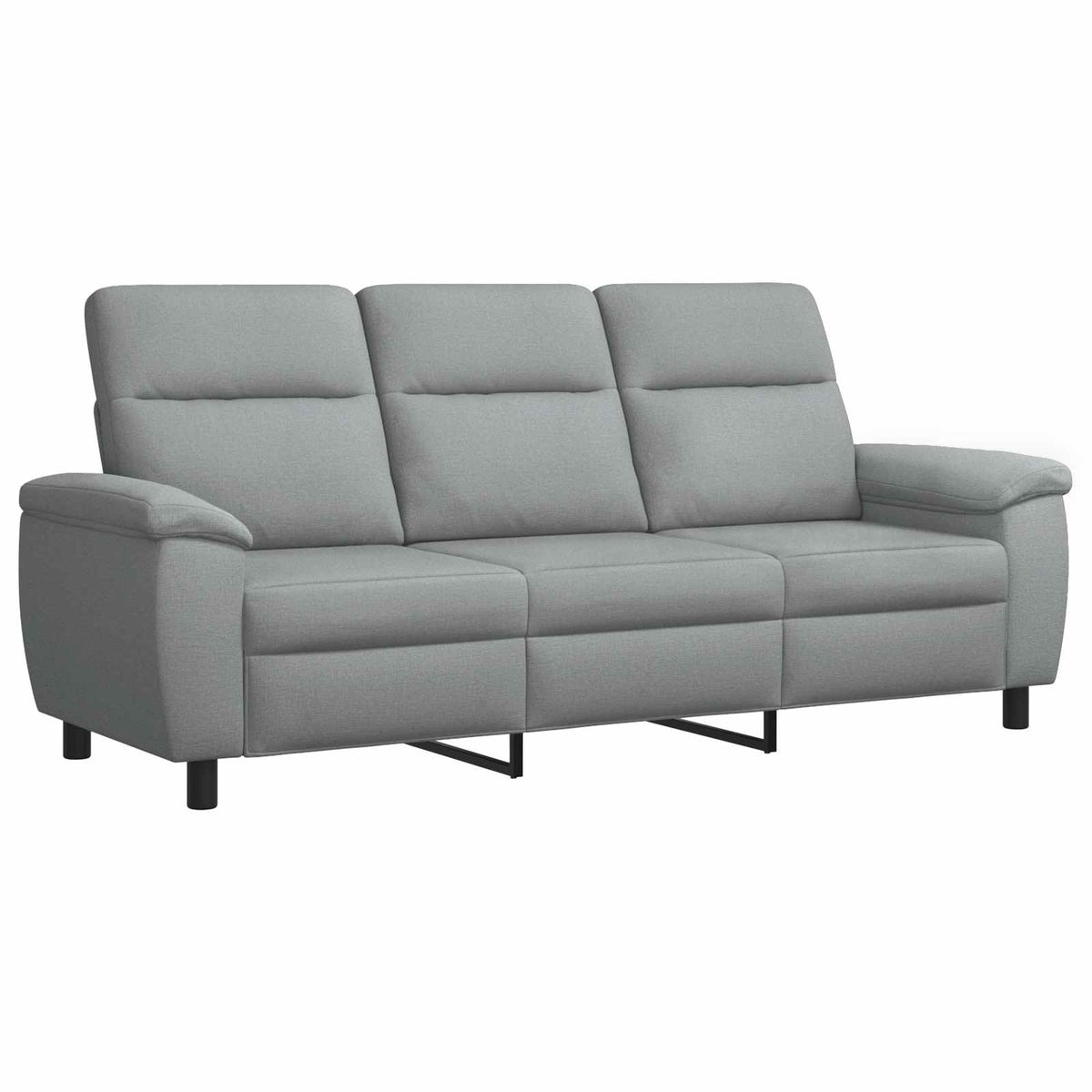 Bankstel 3 pcs Lichtgrijs Stof