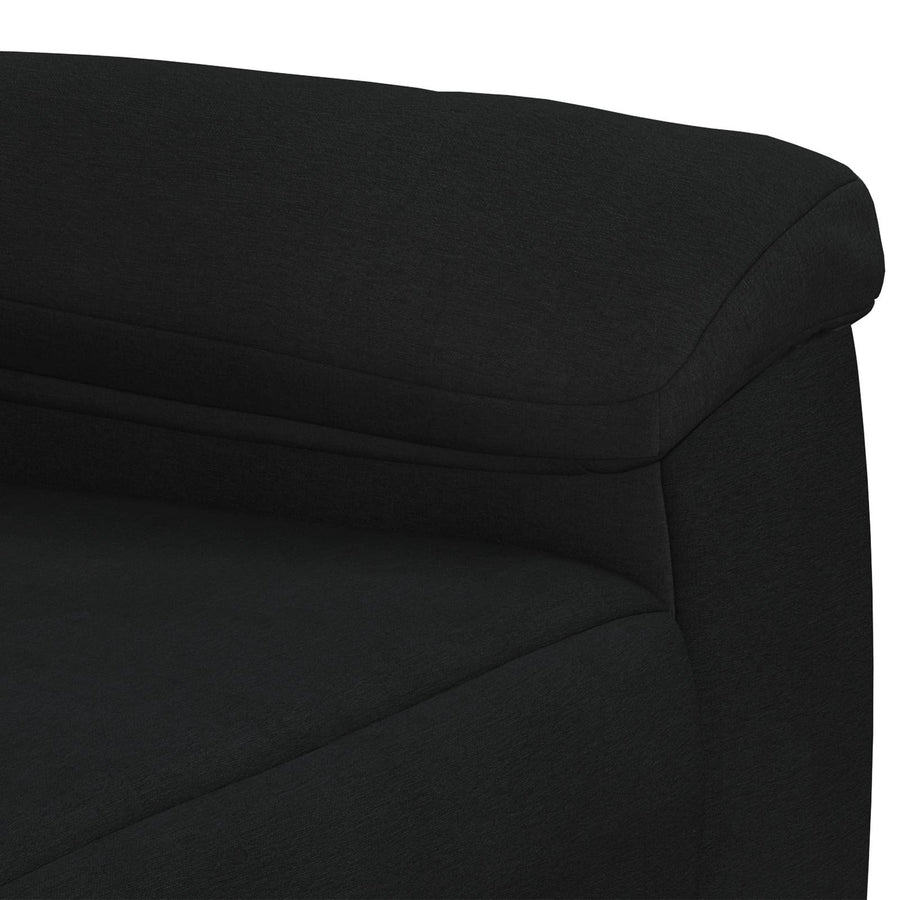 Bankstel 3 pcs Zwart Stof