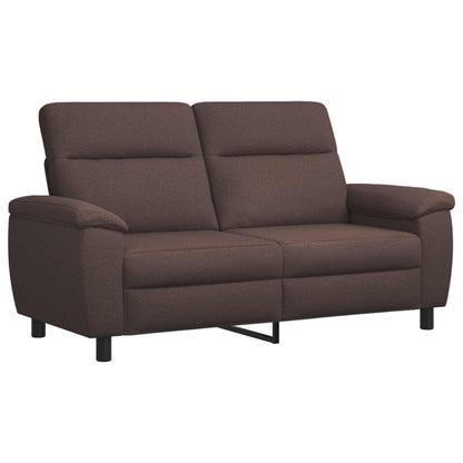 Bankstel 3 pcs Donkerbruin Stof