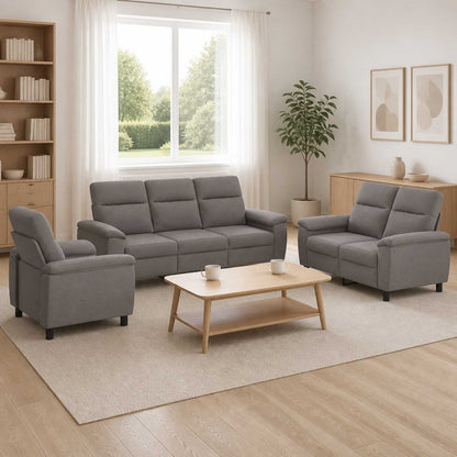 Bankstel 3 pcs Taupe Stof