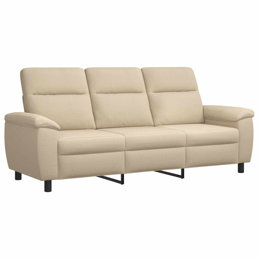 Bankstel 3 pcs Crèmekleurig Stof