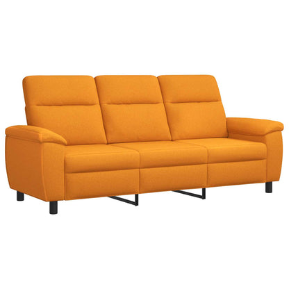 Bankstel 3 pcs Donkergeel Stof