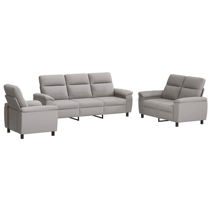 Bankstel 3 pcs Wolkengrijs Stof