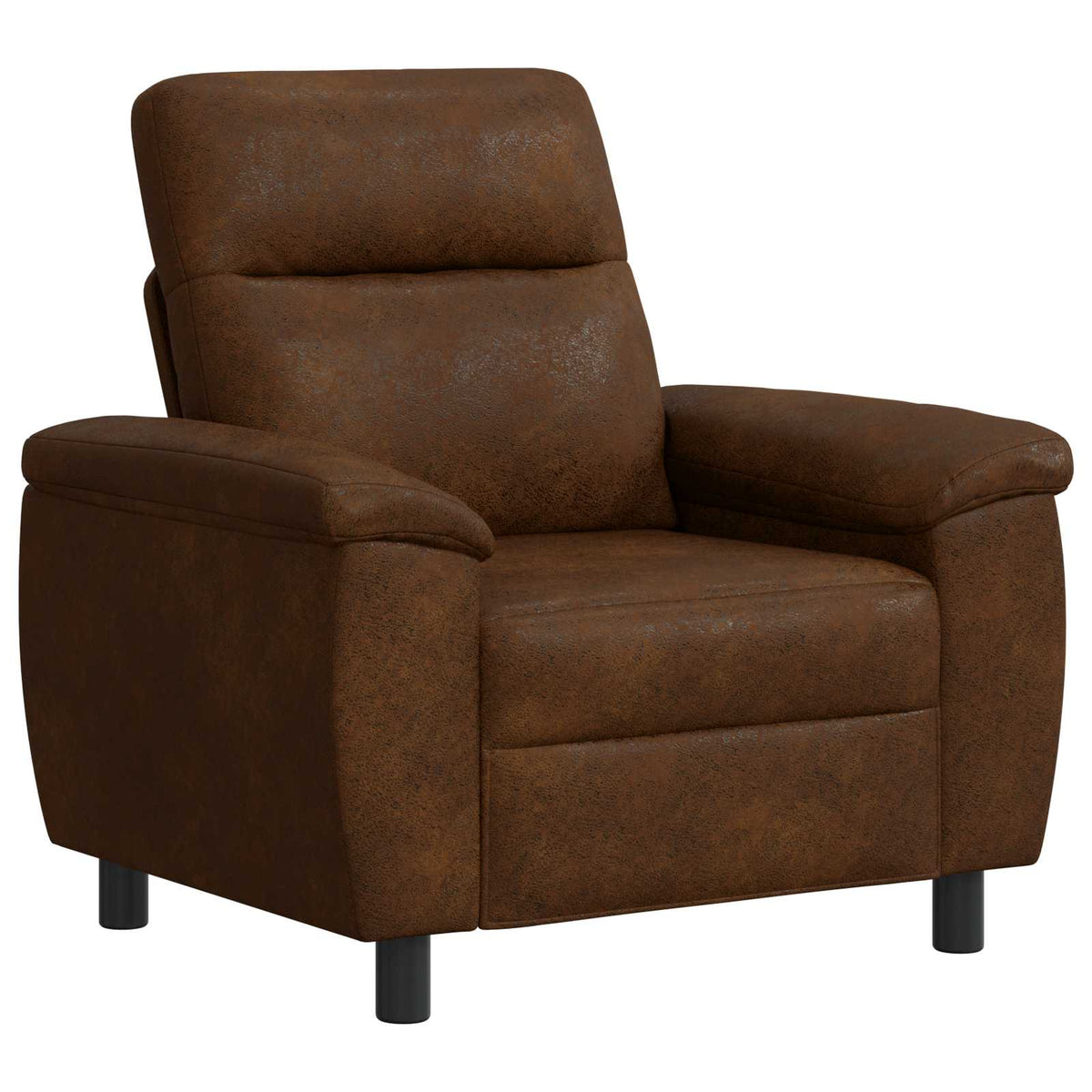 Bankstel 3 pcs Bruin Nep Suede Leer