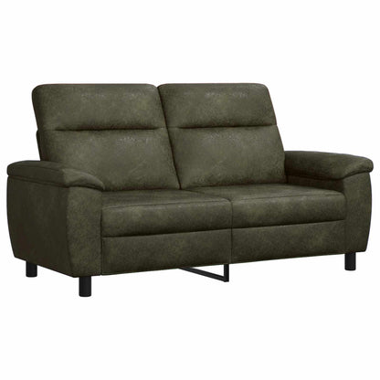 Bankstel 3 pcs Legergroen Nep Suede Leer