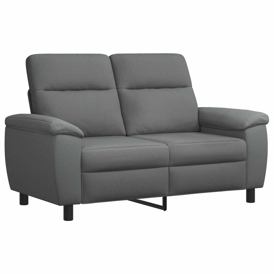 Bankstel 2 pcs Donkergrijs Stof