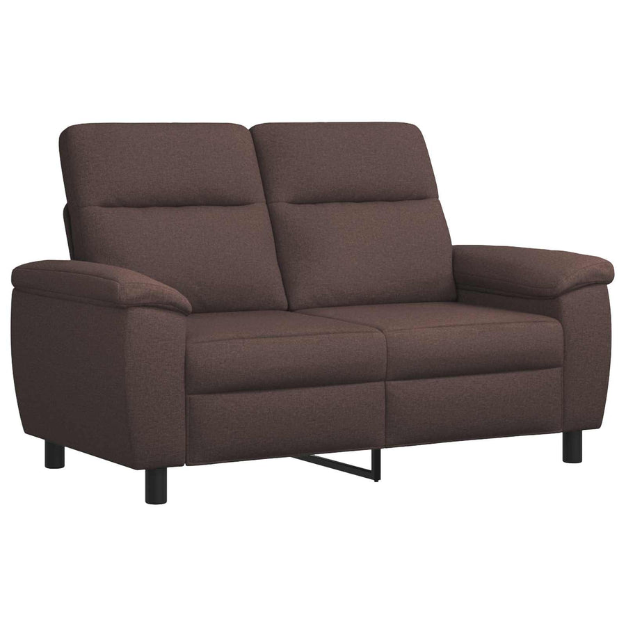 Bankstel 2 pcs Donkerbruin Stof
