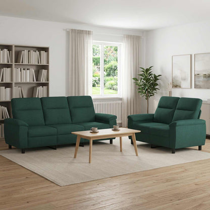 Bankstel 2 pcs Donkergroen Stof