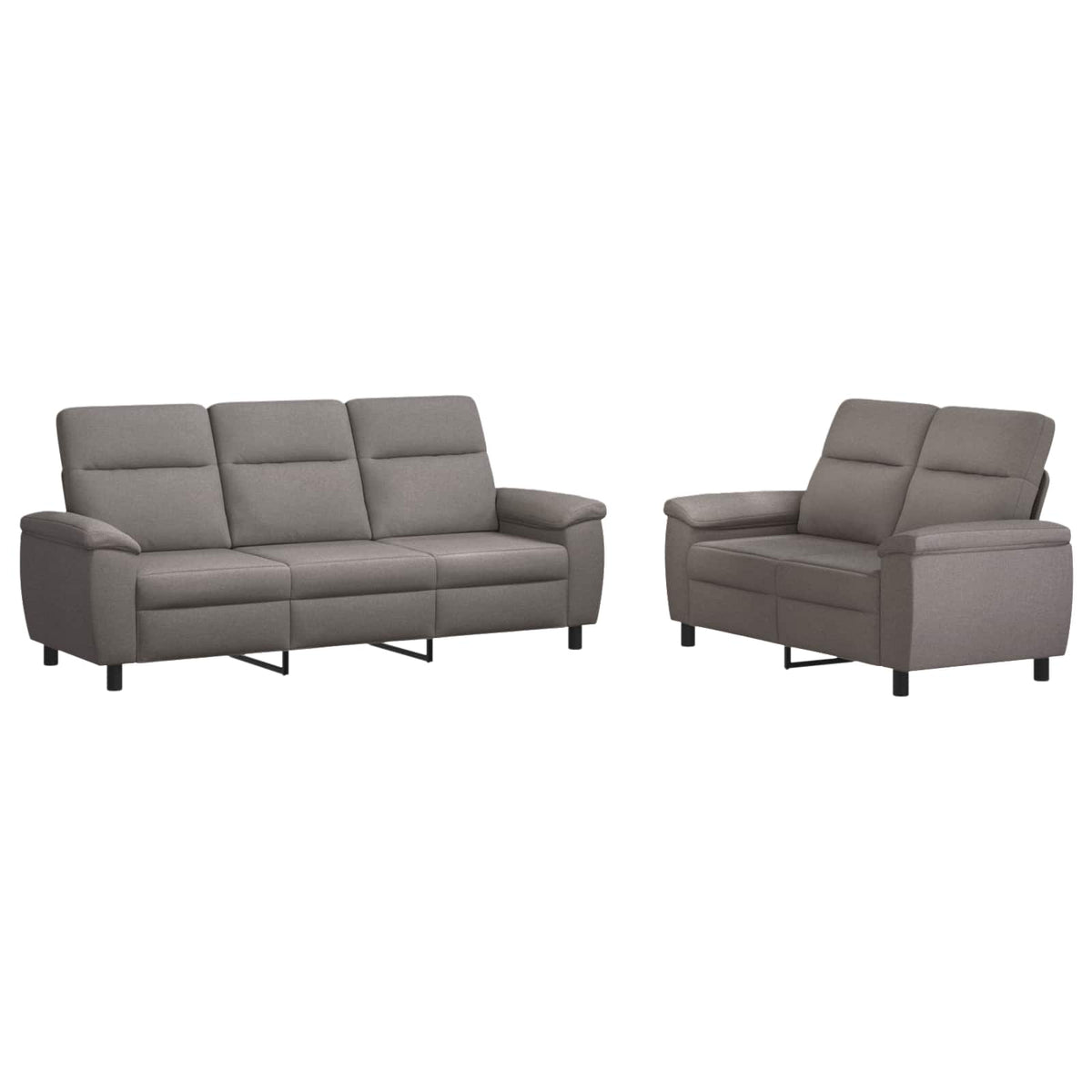 Bankstel 2 pcs Taupe Stof