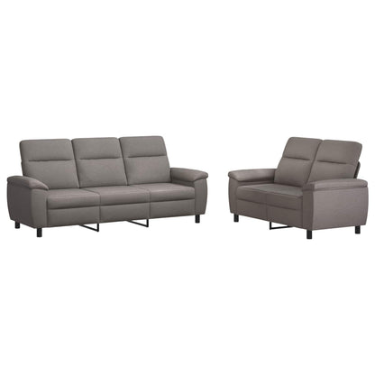 Bankstel 2 pcs Taupe Stof