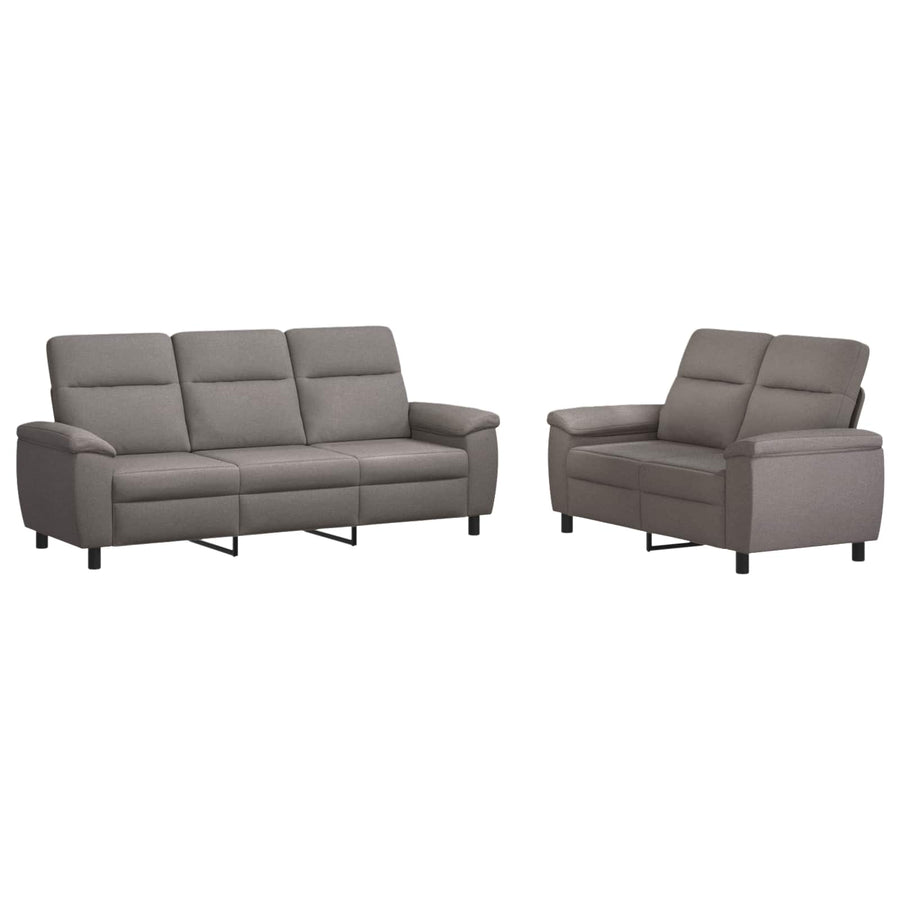 Bankstel 2 pcs Taupe Stof