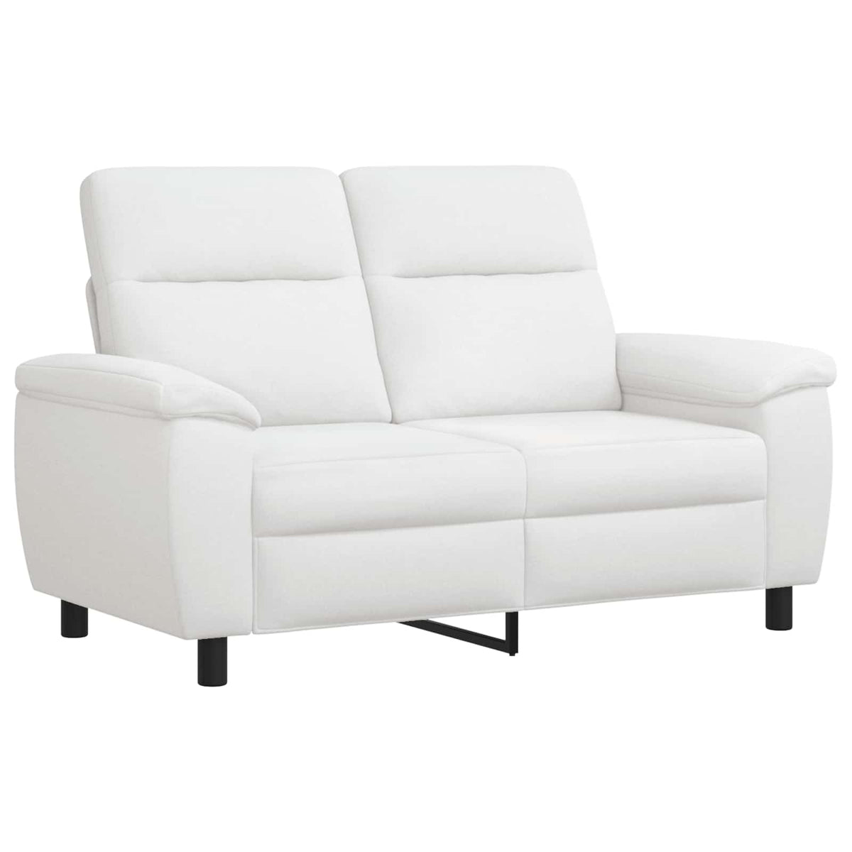 Bankstel 2 pcs Wit Stof