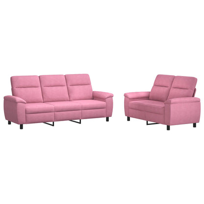 Bankstel 2 pcs Roze Stof