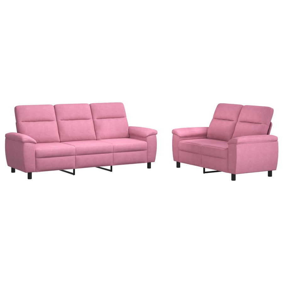 Bankstel 2 pcs Roze Stof