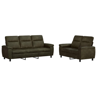 Bankstel 2 pcs Legergroen Nep Suede Leer