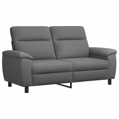 Bankstel 2 pcs Donkergrijs Stof