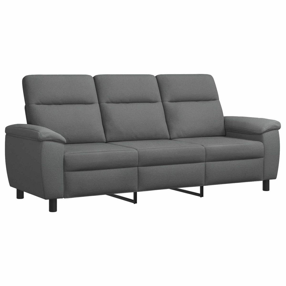 Bankstel 2 pcs Donkergrijs Stof
