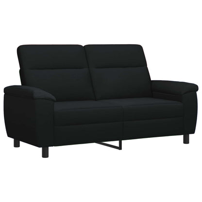 Bankstel 2 pcs Zwart Stof