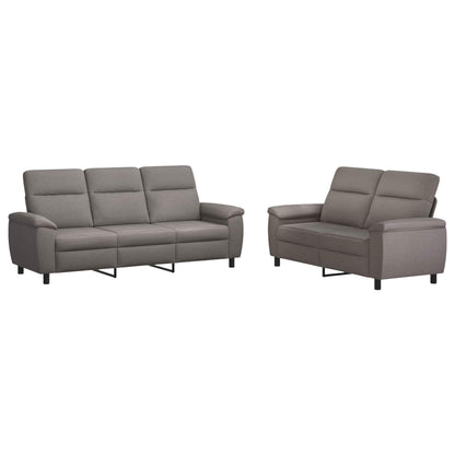 Bankstel 2 pcs Taupe Stof