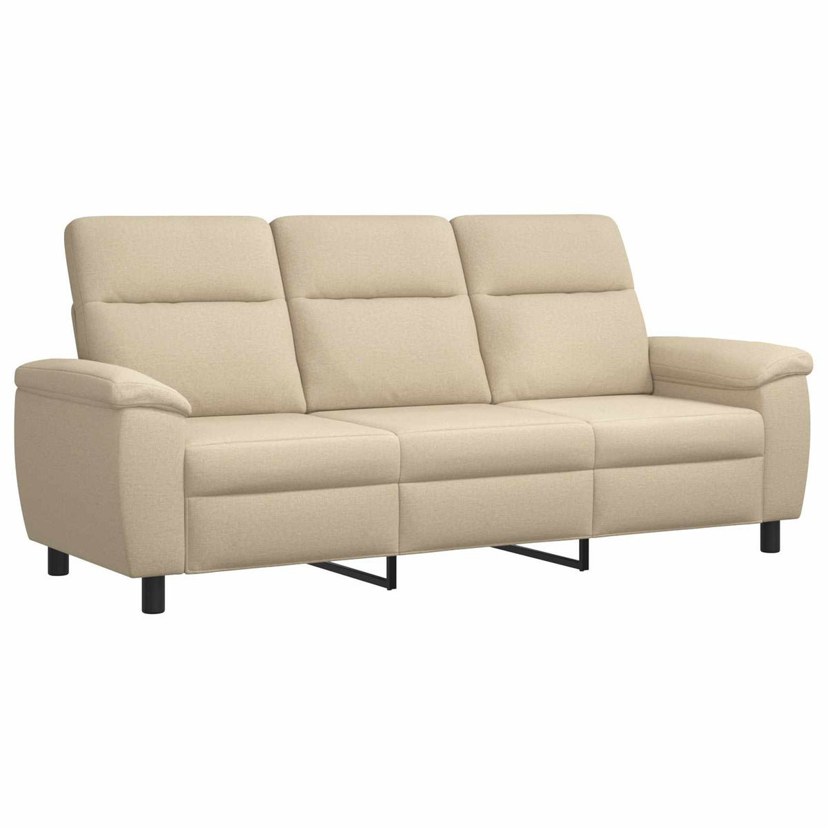 Bankstel 2 pcs Crèmekleurig Stof