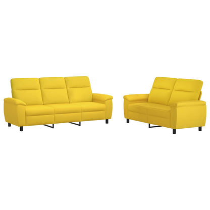 Bankstel 2 pcs Lichtgeel Stof