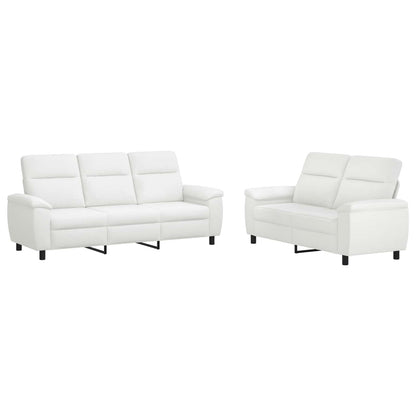 Bankstel 2 pcs Wit Stof