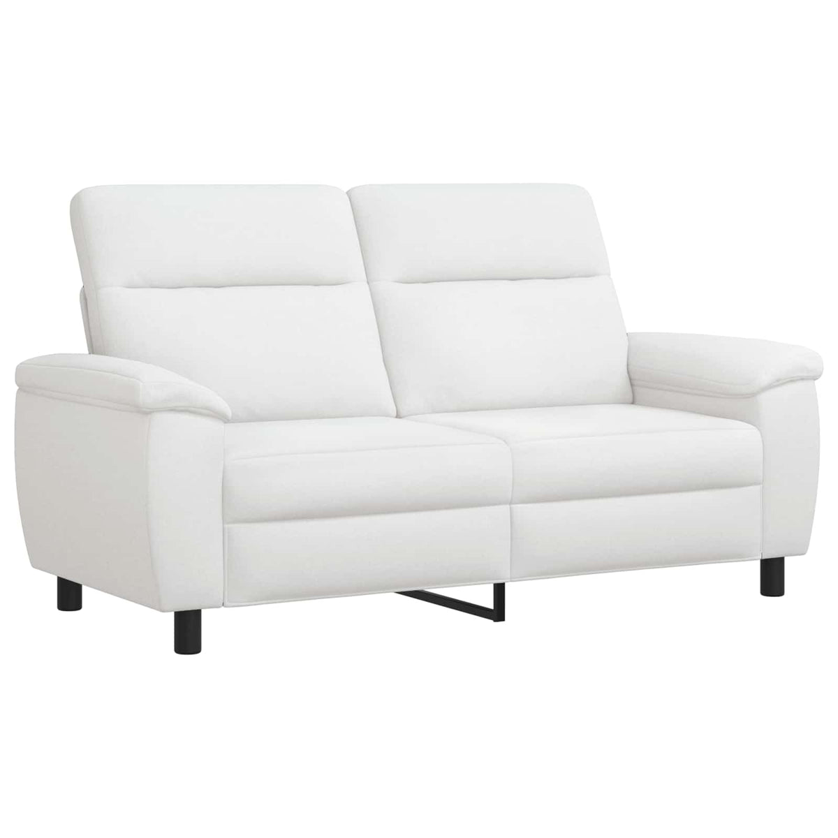 Bankstel 2 pcs Wit Stof