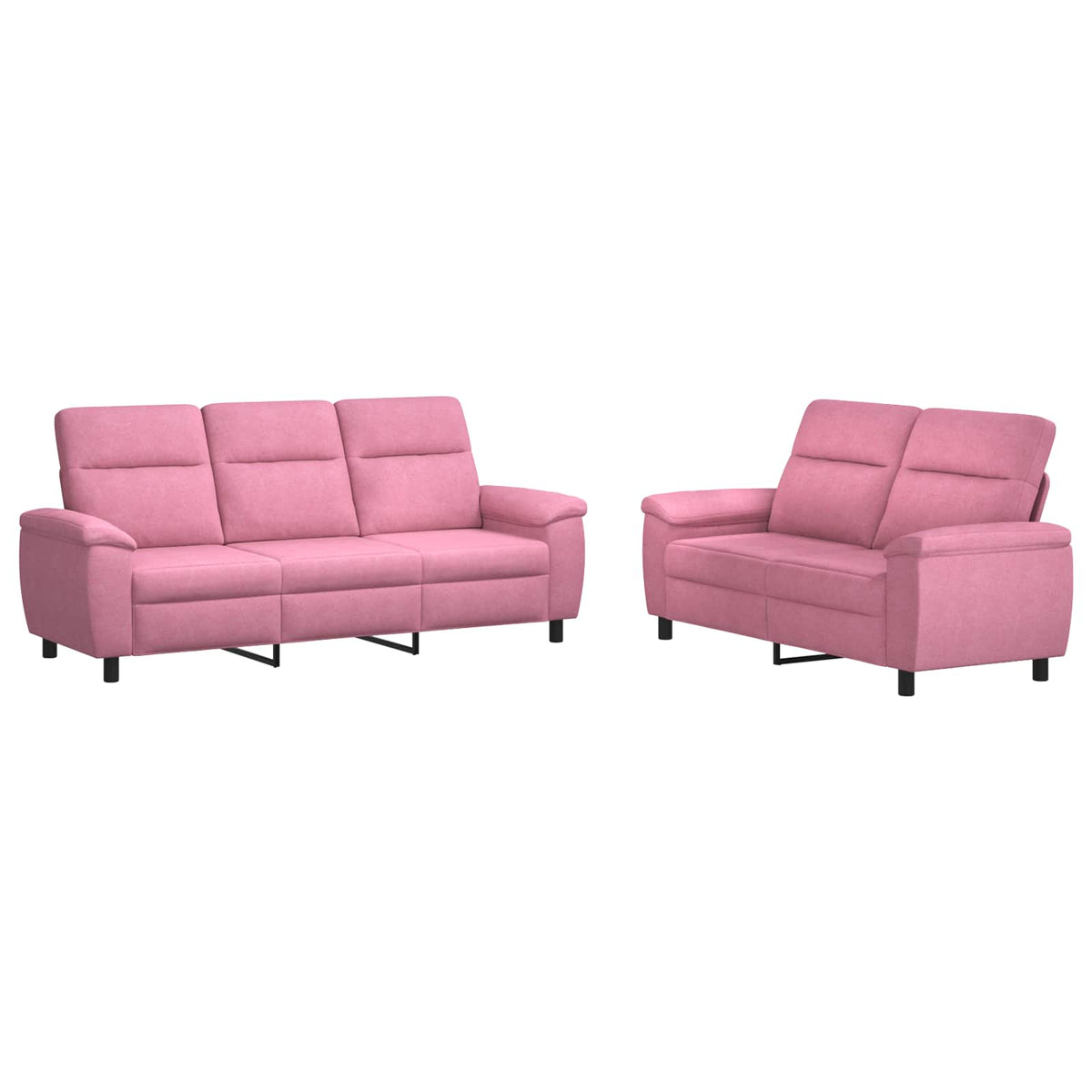 Bankstel 2 pcs Roze Stof