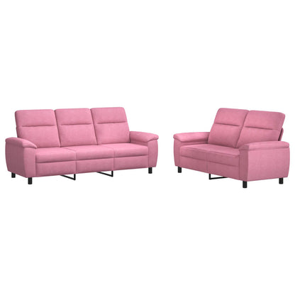 Bankstel 2 pcs Roze Stof