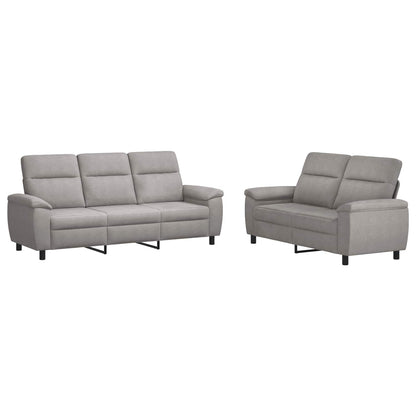 Bankstel 2 pcs Wolkengrijs Stof