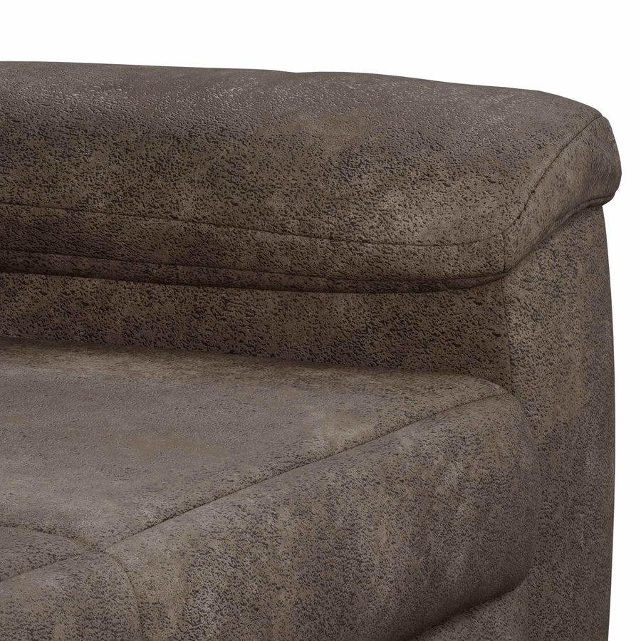 Bankstel 2 pcs Donkergrijs Nep Suede Leer
