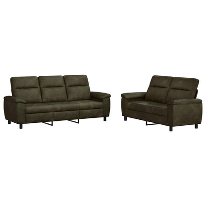 Bankstel 2 pcs Legergroen Nep Suede Leer