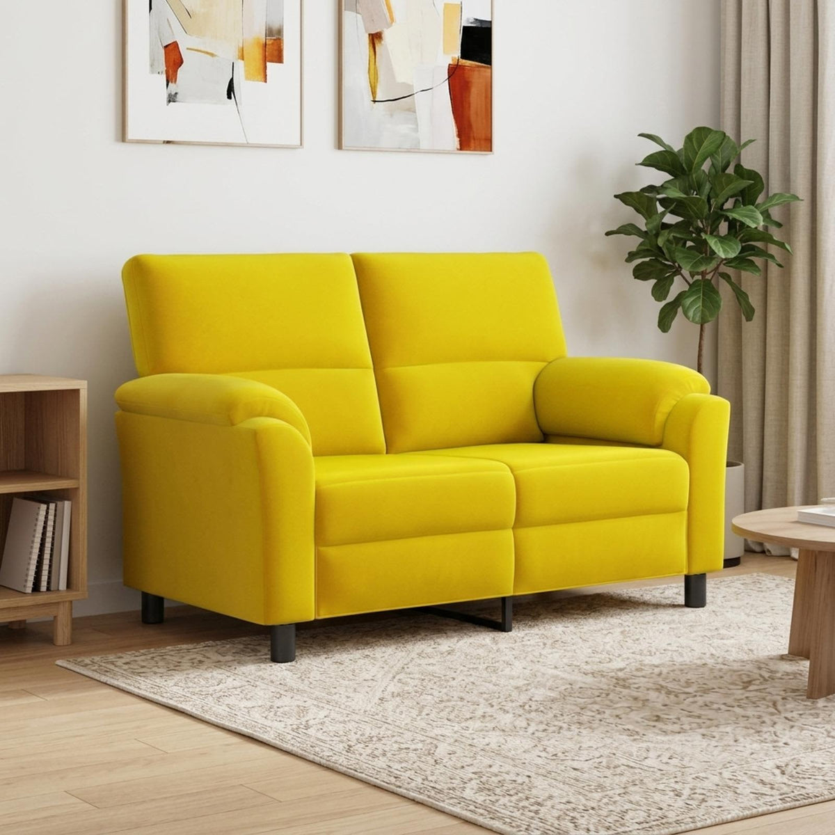 Bank Geel 154 x 85 x 93 cm fluweel