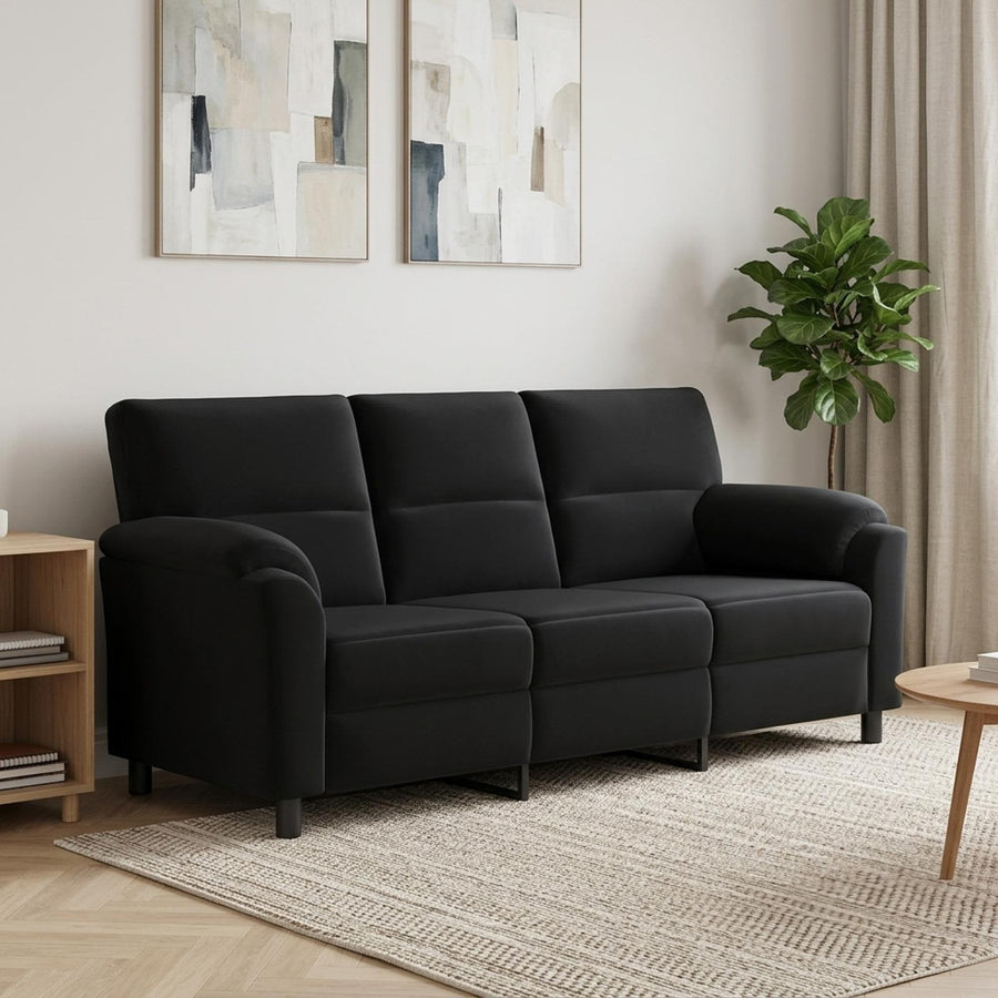 Bank Zwart 214 x 85 x 93 cm fluweel