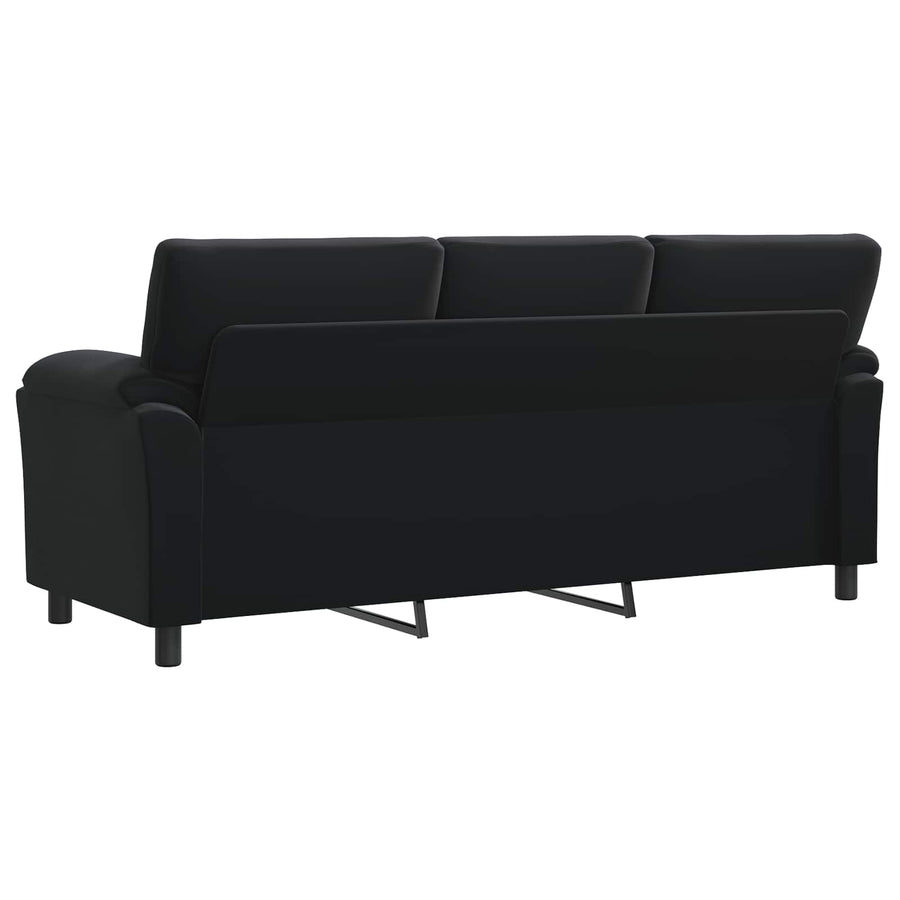 Bank Zwart 214 x 85 x 93 cm fluweel