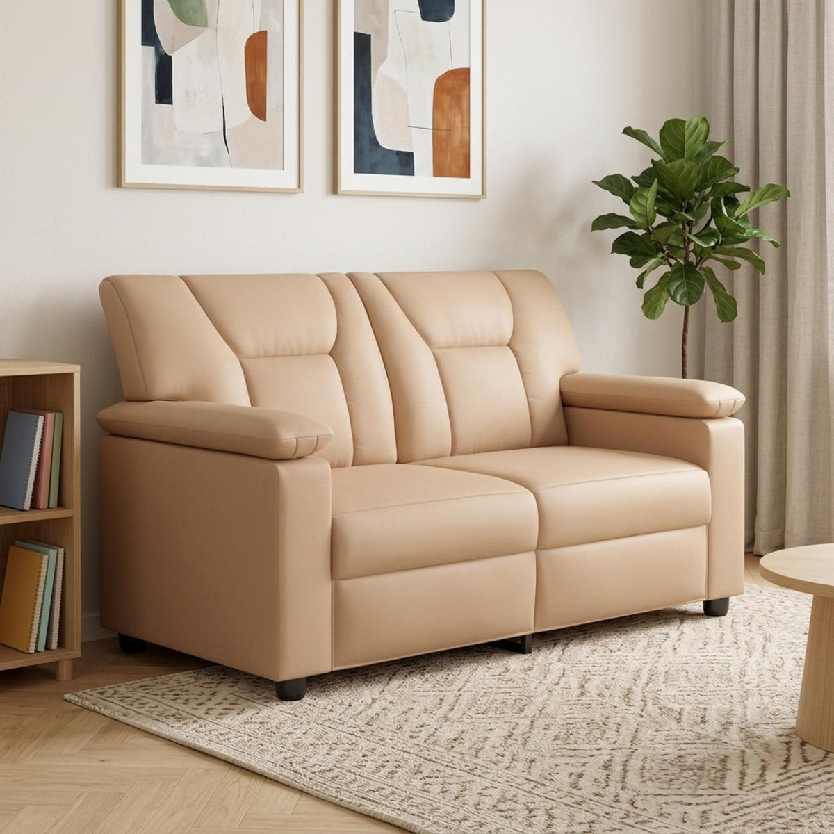 Bank Cappuccino 151 x 85 x 93 cm Kunstleer