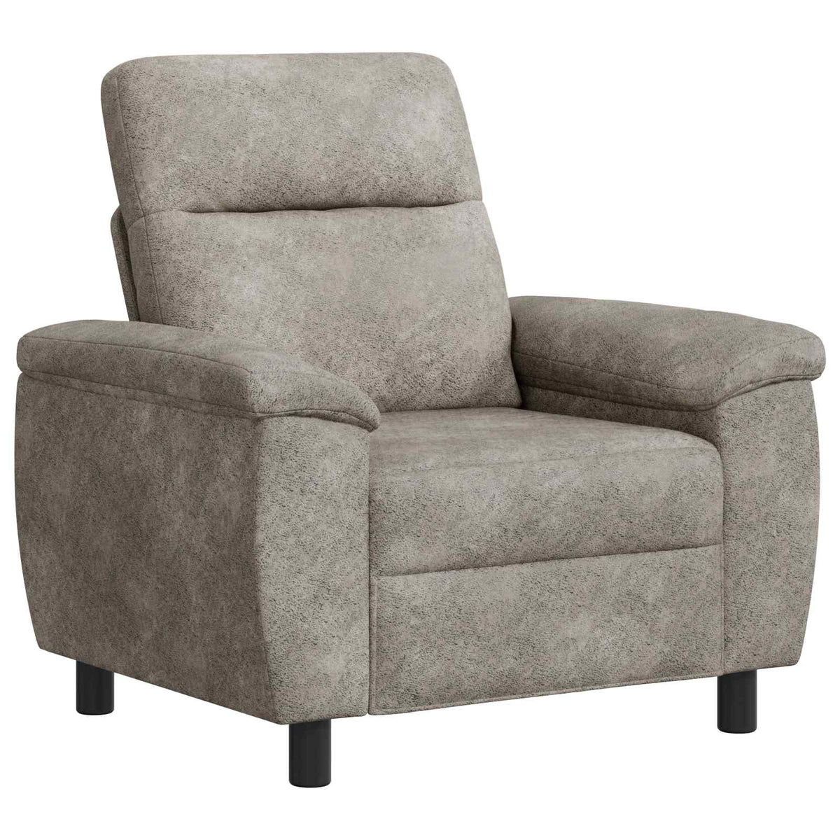 Bank Lichtgrijs 95 x 90 x 95 cm Nep Suede Leer