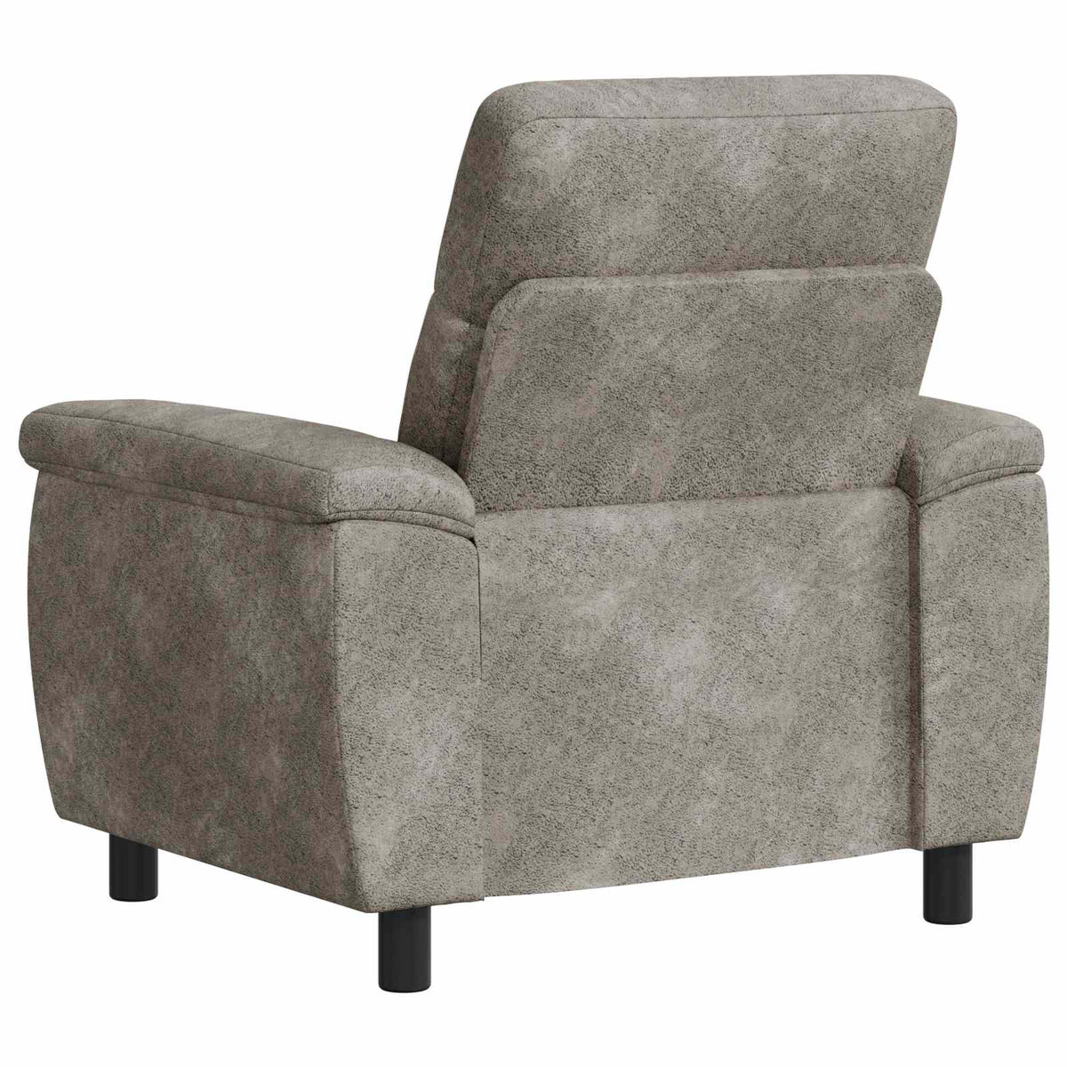 Bank Lichtgrijs 95 x 90 x 95 cm Nep Suede Leer