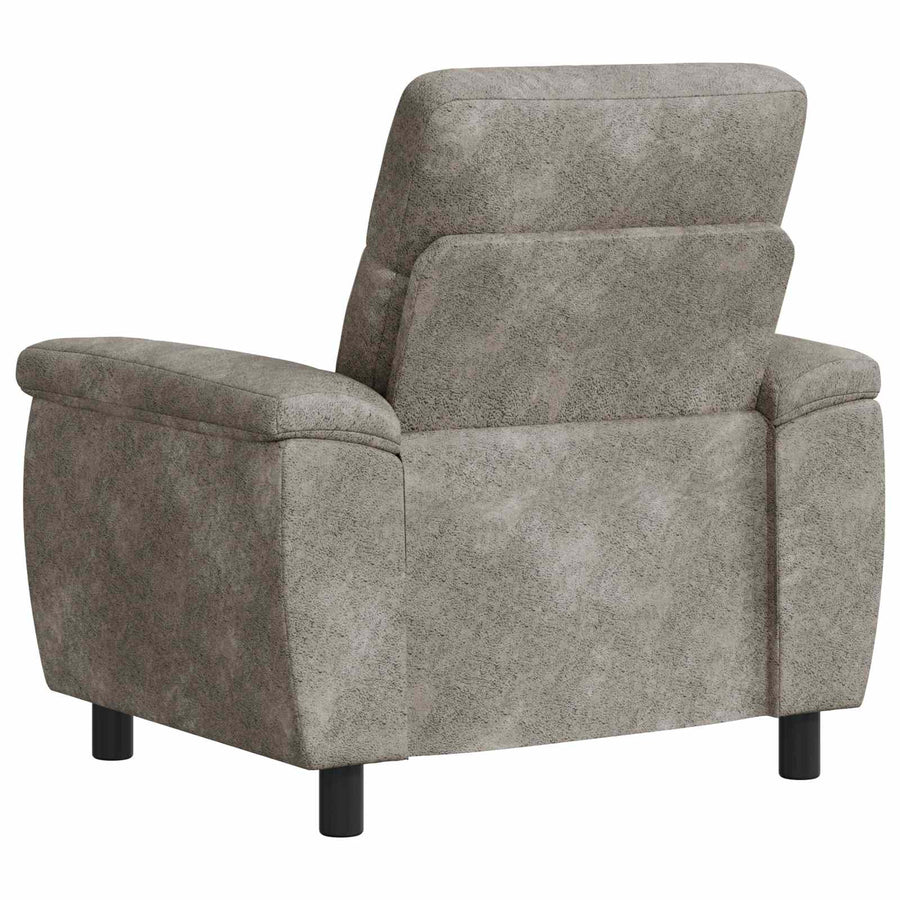 Bank Lichtgrijs 95 x 90 x 95 cm Nep Suede Leer