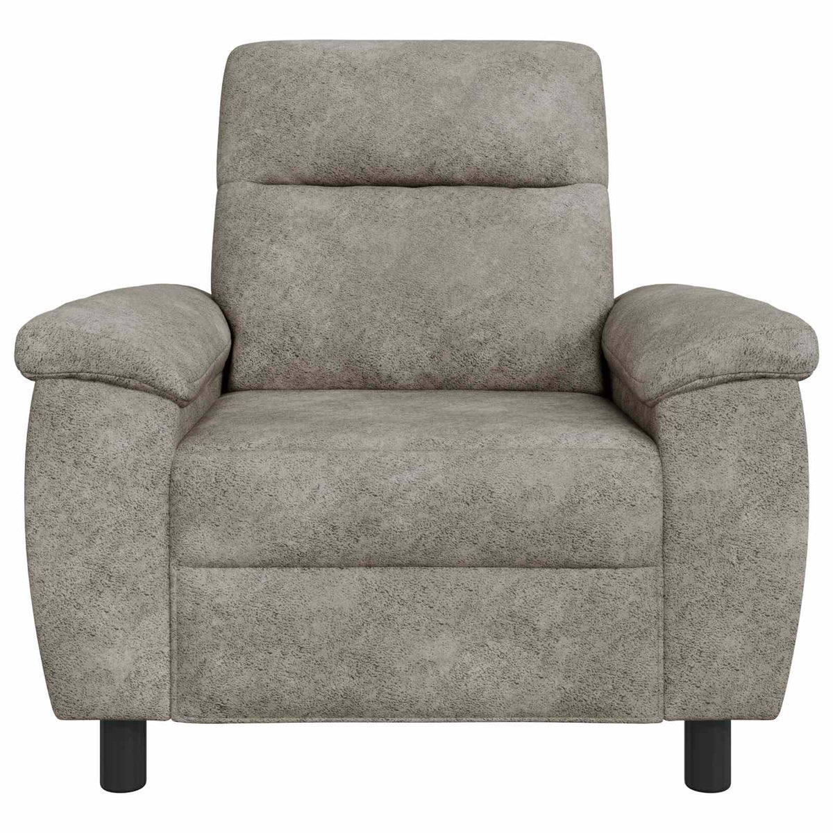 Bank Lichtgrijs 95 x 90 x 95 cm Nep Suede Leer