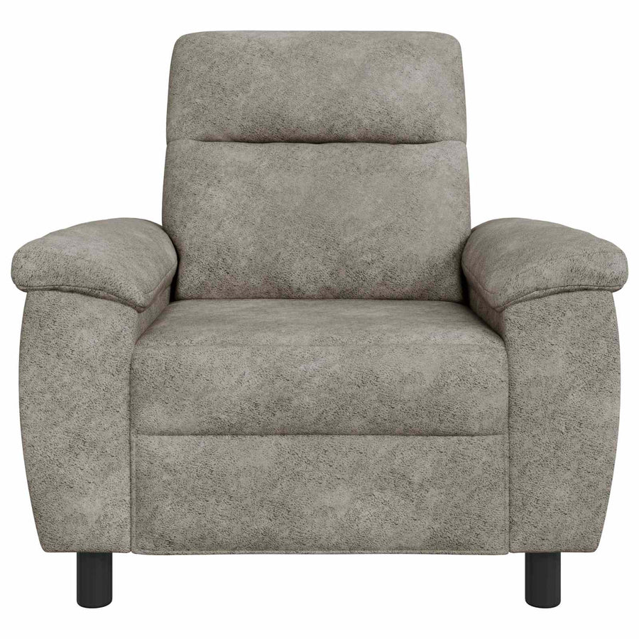 Bank Lichtgrijs 95 x 90 x 95 cm Nep Suede Leer