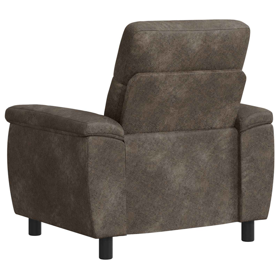 Bank Donkergrijs 95 x 90 x 95 cm Nep Suede Leer