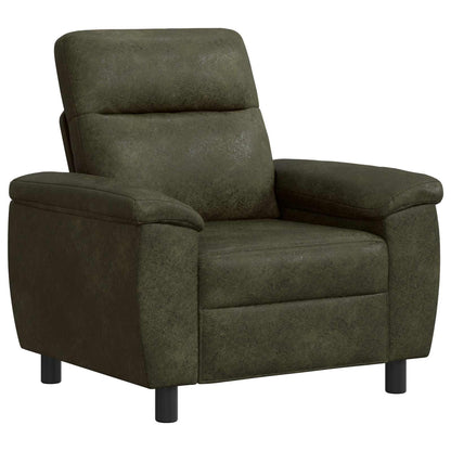 Bank Legergroen 95 x 90 x 95 cm Nep Suede Leer