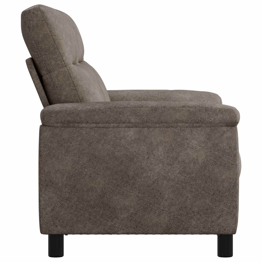 Bank Donkergrijs 158 x 90 x 95 cm Nep Suede Leer