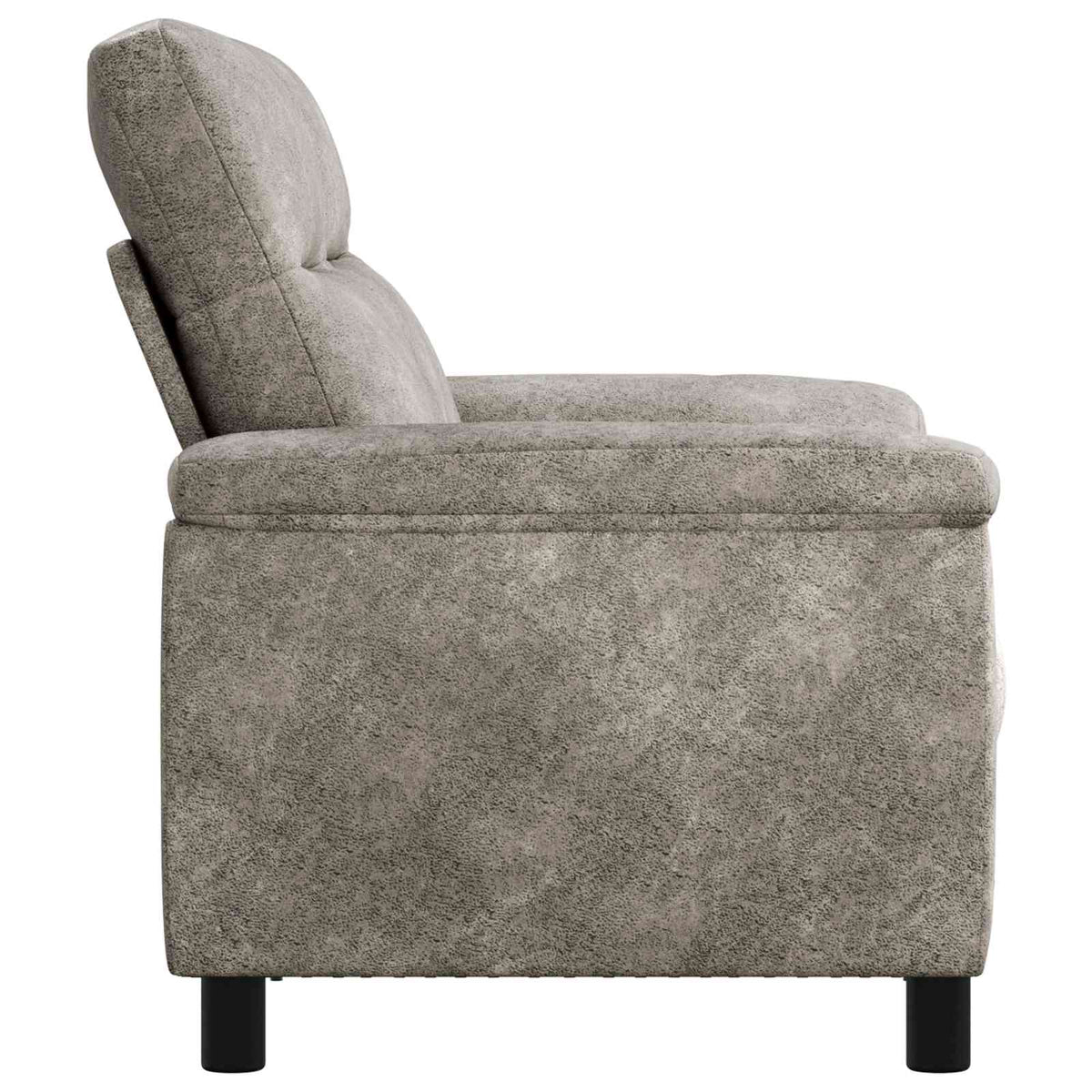 Bank Lichtgrijs 178 x 90 x 95 cm Nep Suede Leer