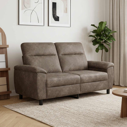 Bank Donkergrijs 178 x 90 x 95 cm Nep Suede Leer