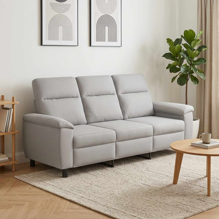 Bank Wolkengrijs 214 x 90 x 95 cm Stof