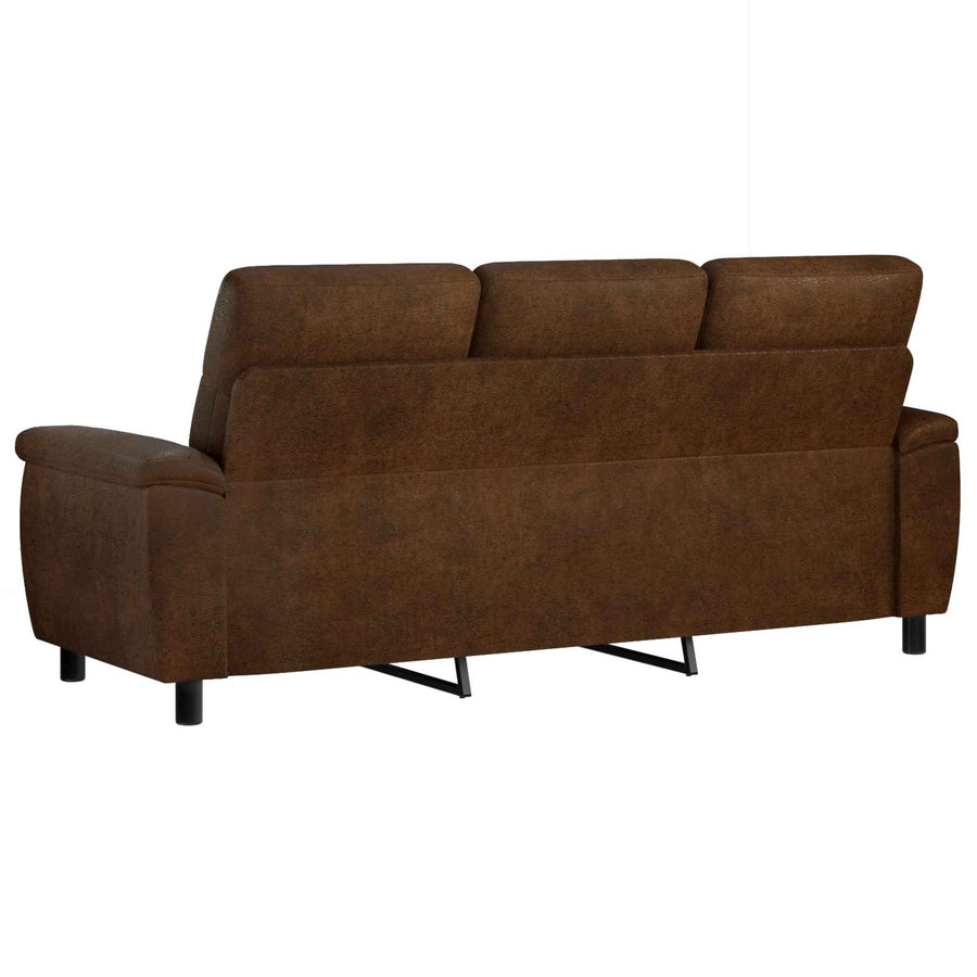 Bank Bruin 214 x 90 x 95 cm Nep Suede Leer