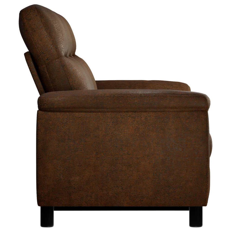 Bank Bruin 214 x 90 x 95 cm Nep Suede Leer