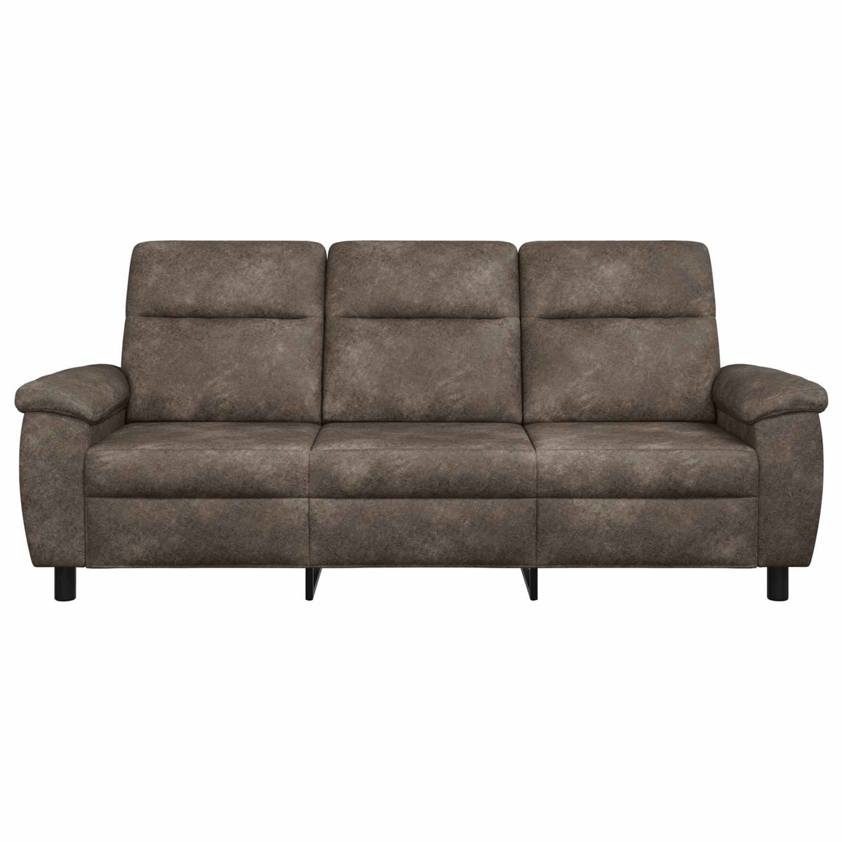 Bank Donkergrijs 214 x 90 x 95 cm Nep Suede Leer